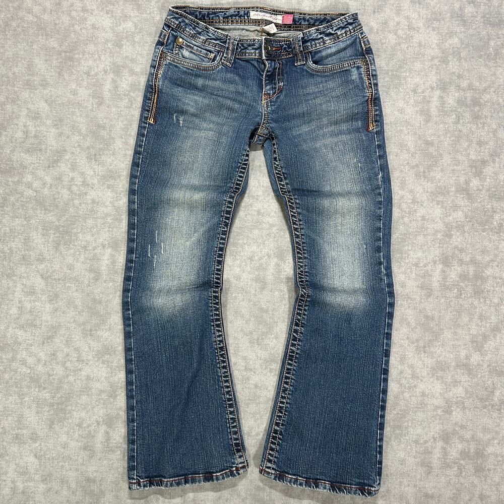 Vintage Y2K Aeropostale Hailey Jeans Low Rise Skinny Flare Womens 5/6 Short